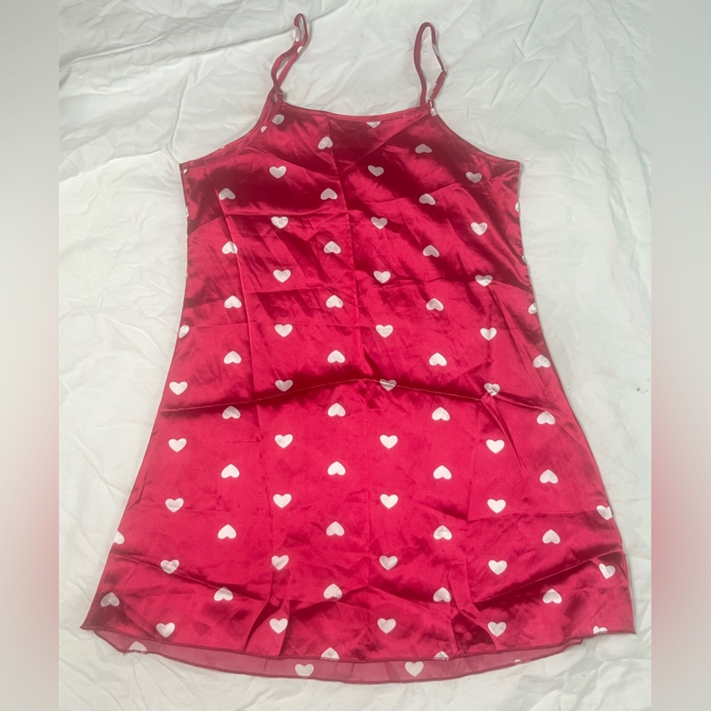 Heart Print Slip sleepwear